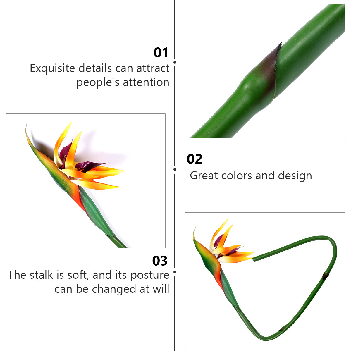 Bird Paradise Strelitzia - Artificial Strelitzia Flower Real Touch Bird