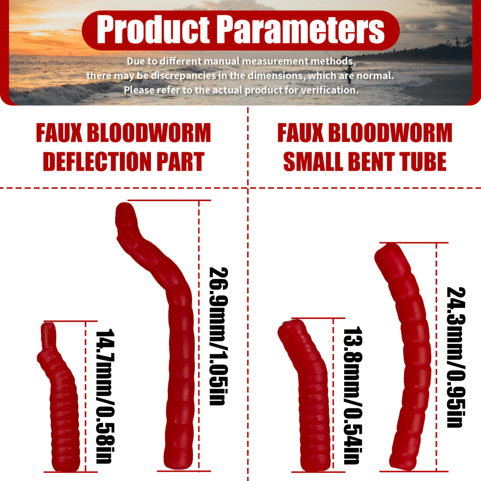 Red Artificial Bloodworm Hook  - Aglaonema Red recension och pris