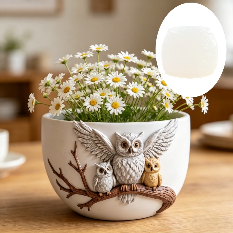 The owl standing on the branch - Echeveria Succulent recension och pris