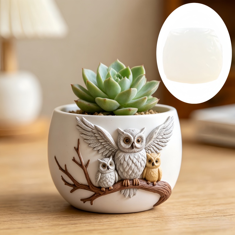 The owl standing on the branch - Echeveria Succulent recension och pris