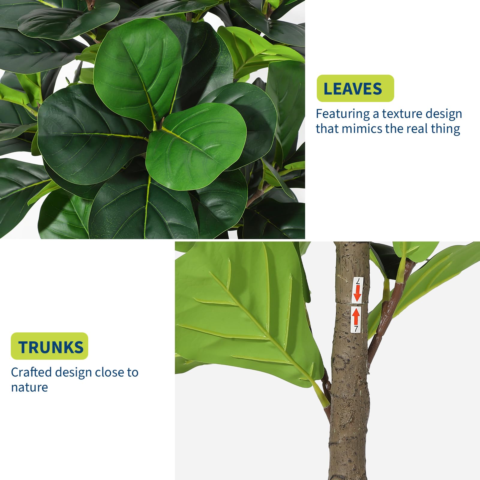 Artificial Fiddle Leaf Fig Tre - Ficus Lyrata Tree recension och pris