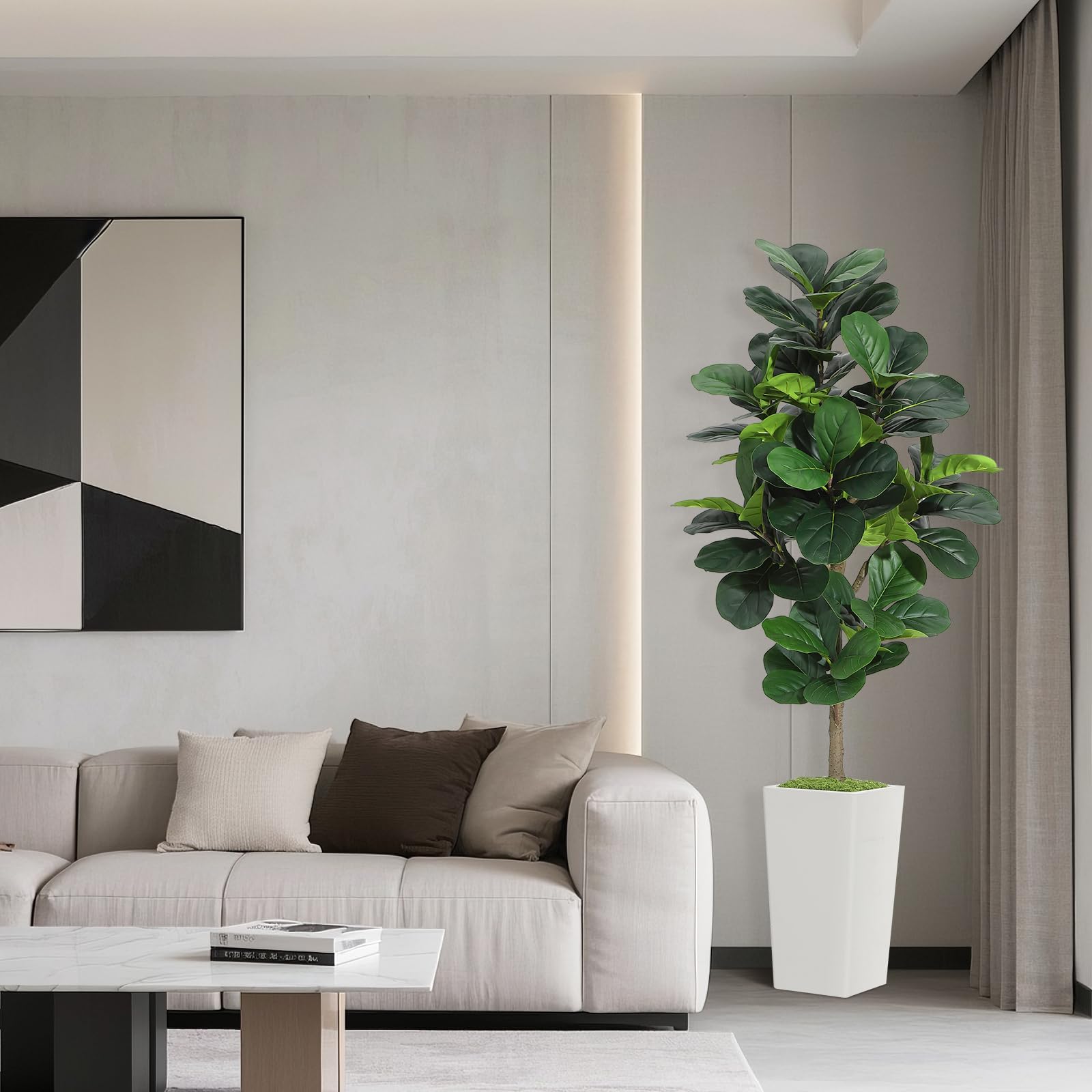 Artificial Fiddle Leaf Fig Tre - Ficus Lyrata Tree recension och pris