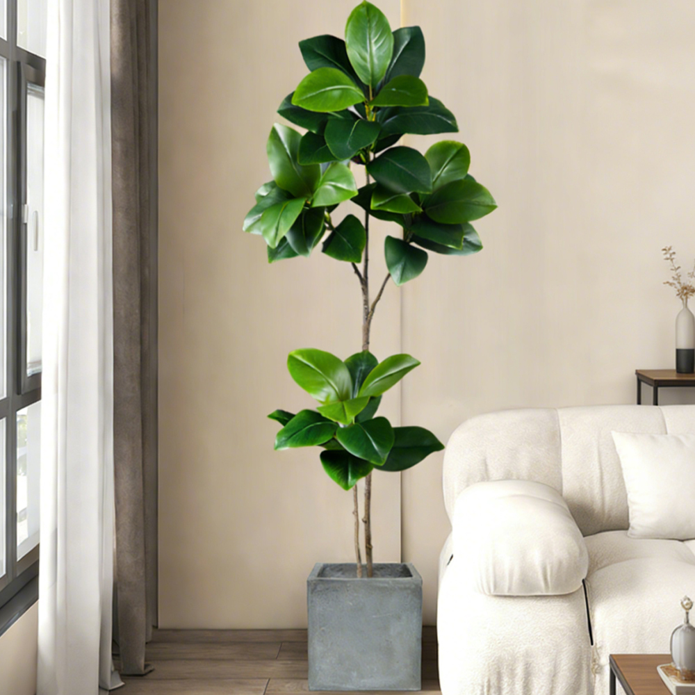 74-140cm Artificial Rubber Tre - Ficus Lyrata Tree recension och pris