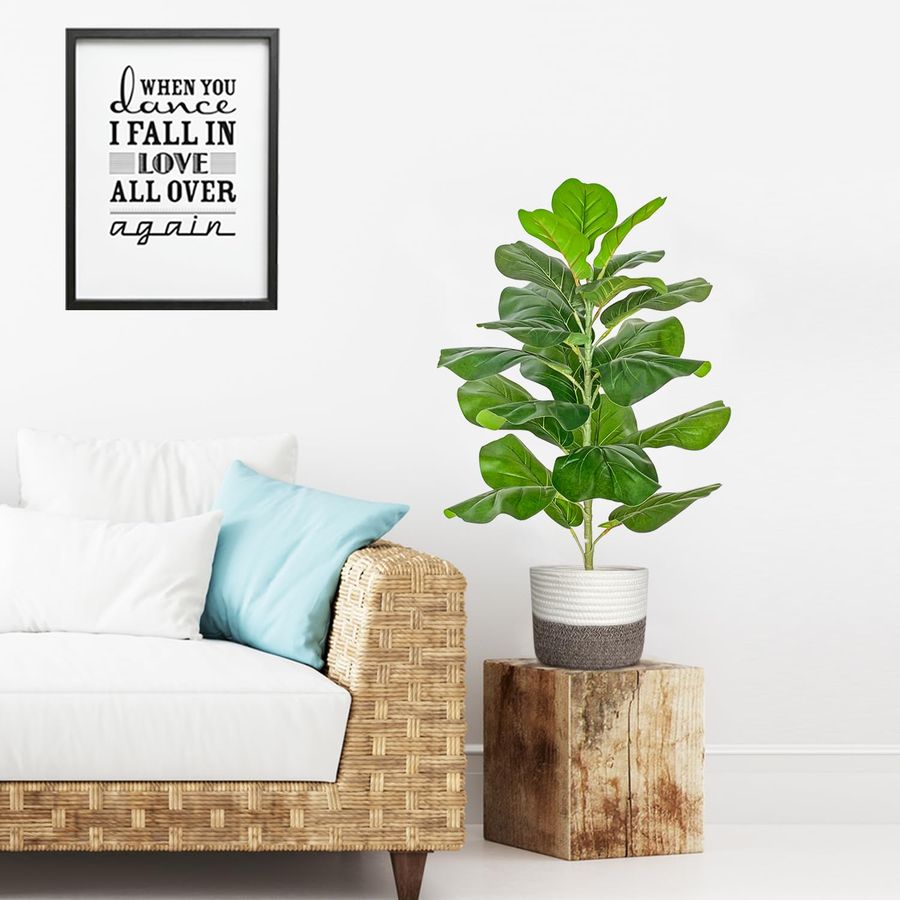 Artificial Fiddle Leaf Fig Tre - Ficus Lyrata Tree recension och pris