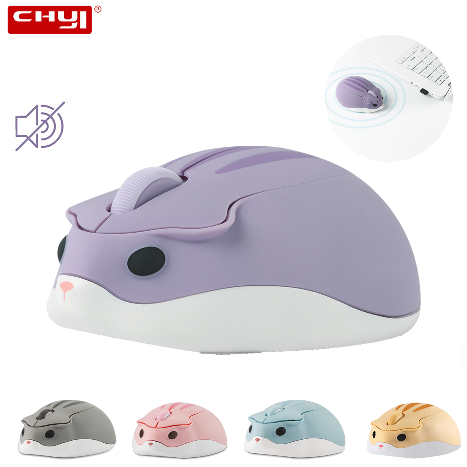 2.4G Wireless Mouse Purple Ham - Tradescantia Purple recension och pris