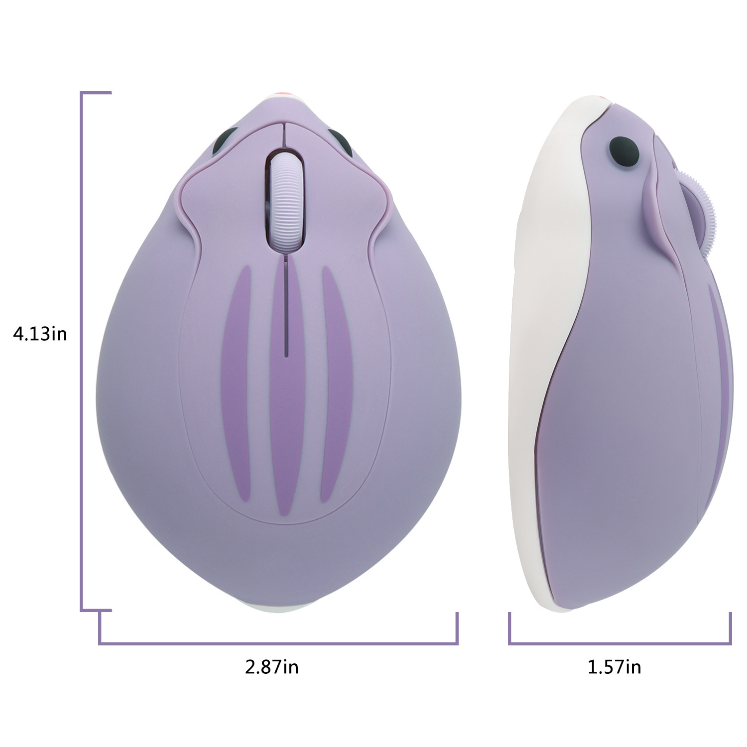 2.4G Wireless Mouse Purple Ham - Tradescantia Purple recension och pris