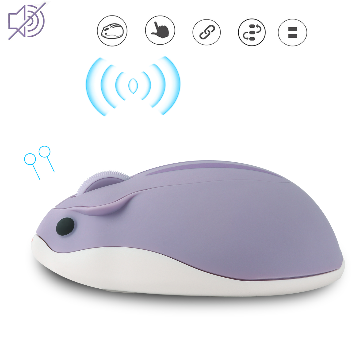 2.4G Wireless Mouse Purple Ham - Tradescantia Purple recension och pris
