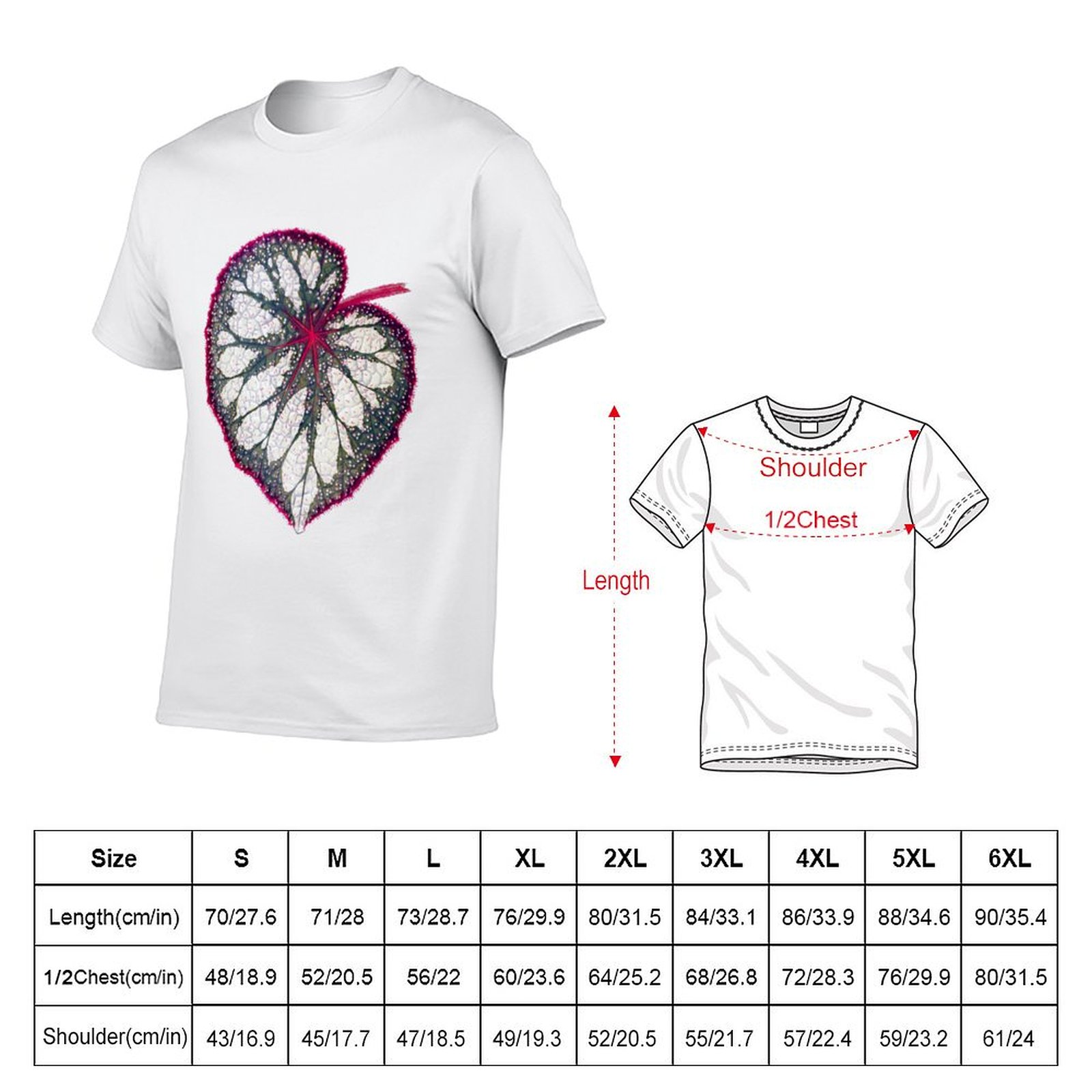 Begonia rex T-Shirt man graphi - Begonia Rex recension och pris