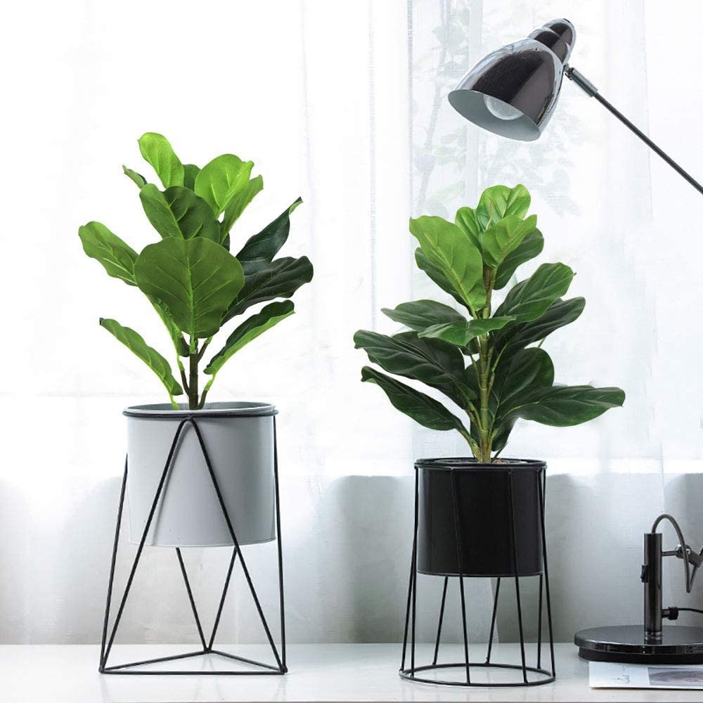 Large Artificial Fiddle Leaves - Ficus Lyrata Tree recension och pris