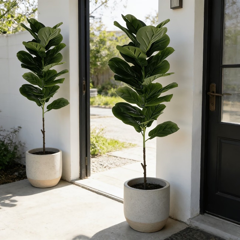 1Pc 100cm Artificial Ficus Lyr - Ficus Lyrata Tree recension och pris