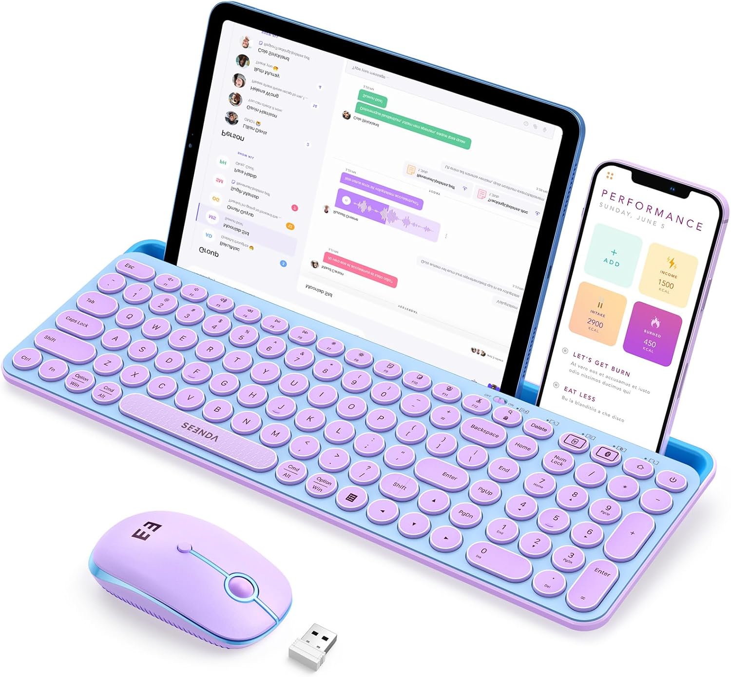Wireless Keyboard and Mouse Co - Tradescantia Purple recension och pris