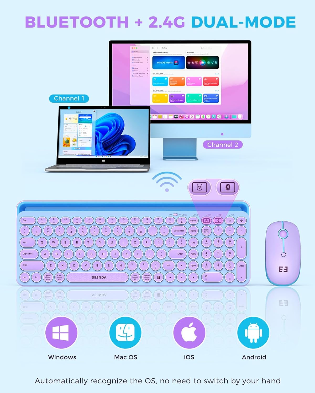 Wireless Keyboard and Mouse Co - Tradescantia Purple recension och pris