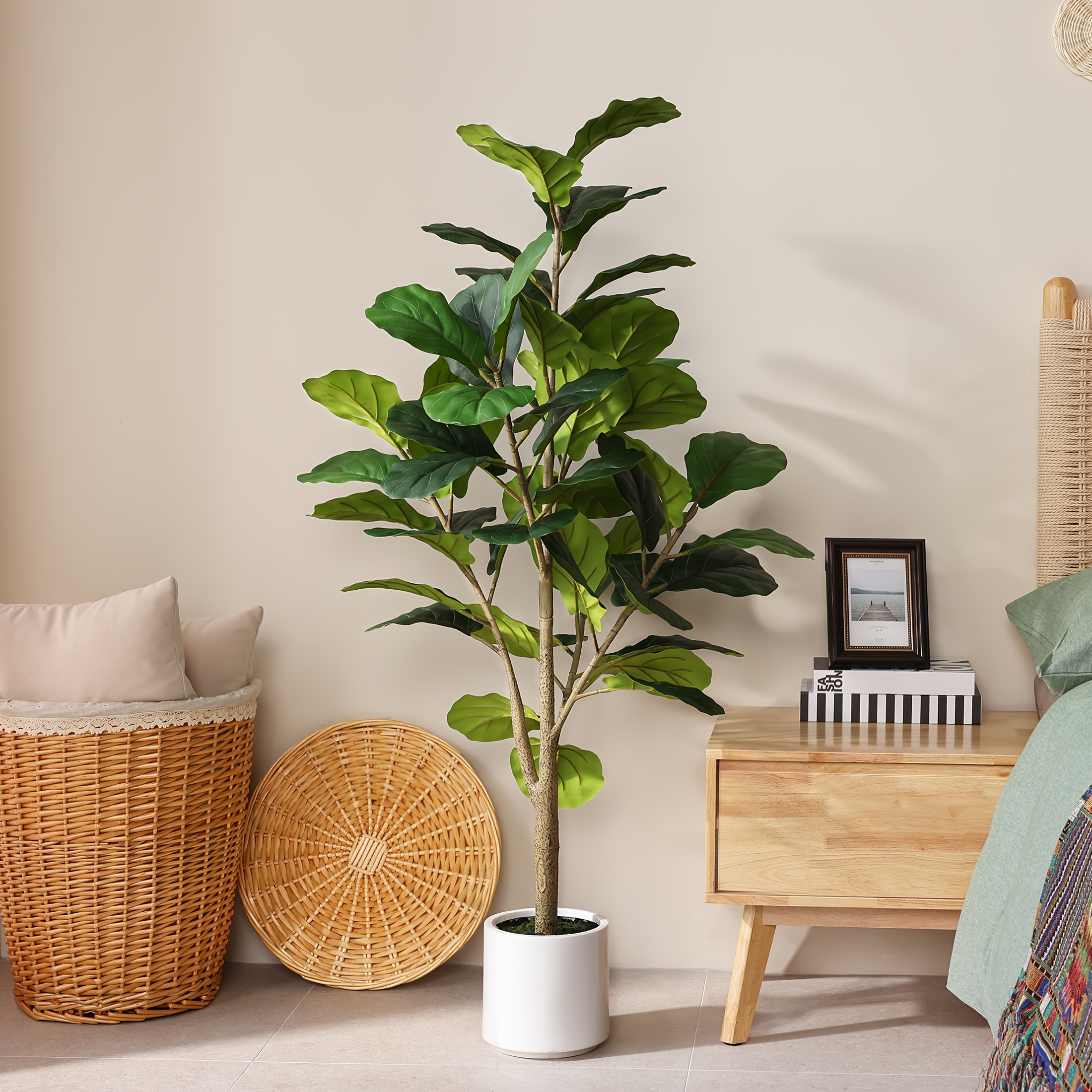 4.5ft Realistic Artificial Fid - Ficus Lyrata Tree recension och pris