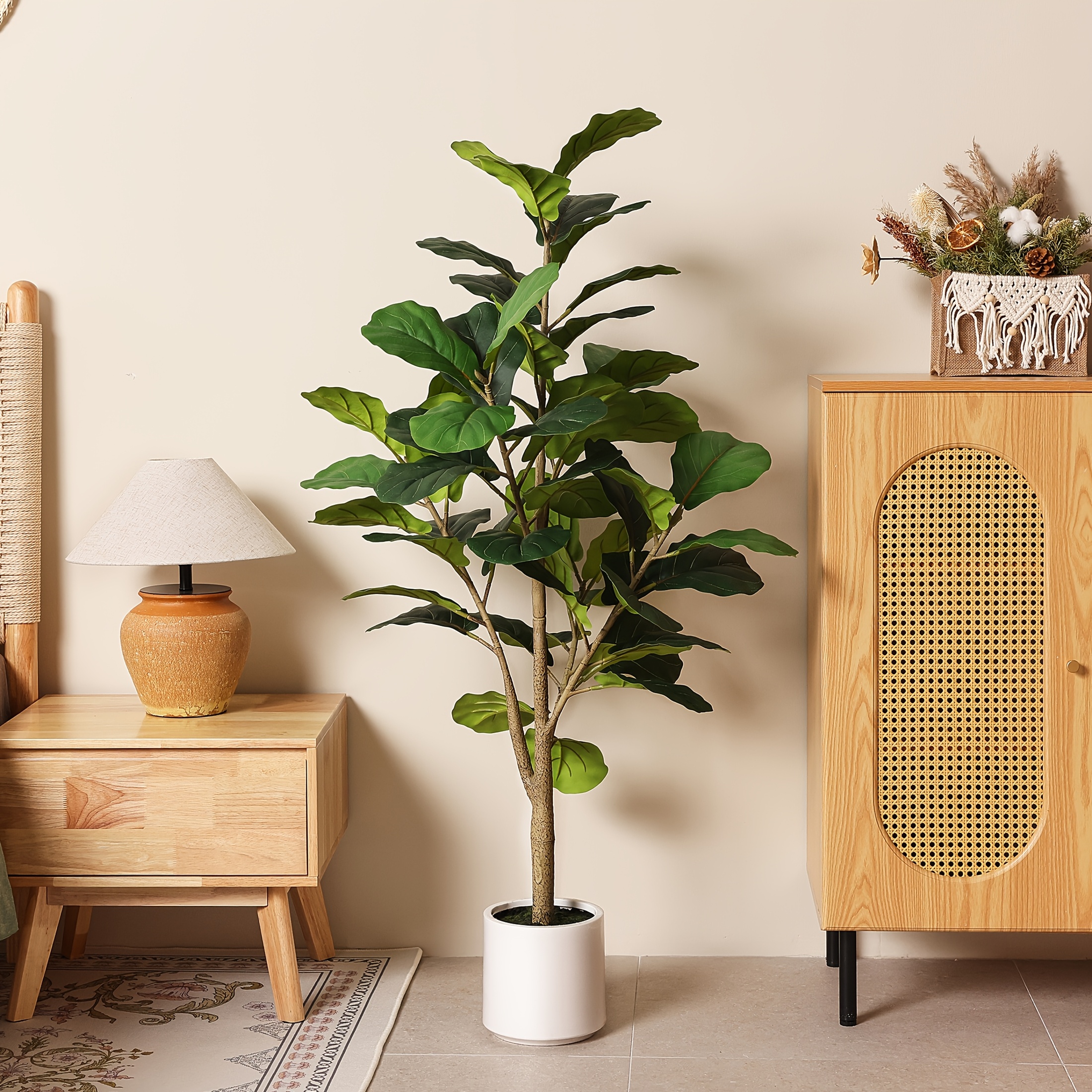 4.5ft Realistic Artificial Fid - Ficus Lyrata Tree recension och pris
