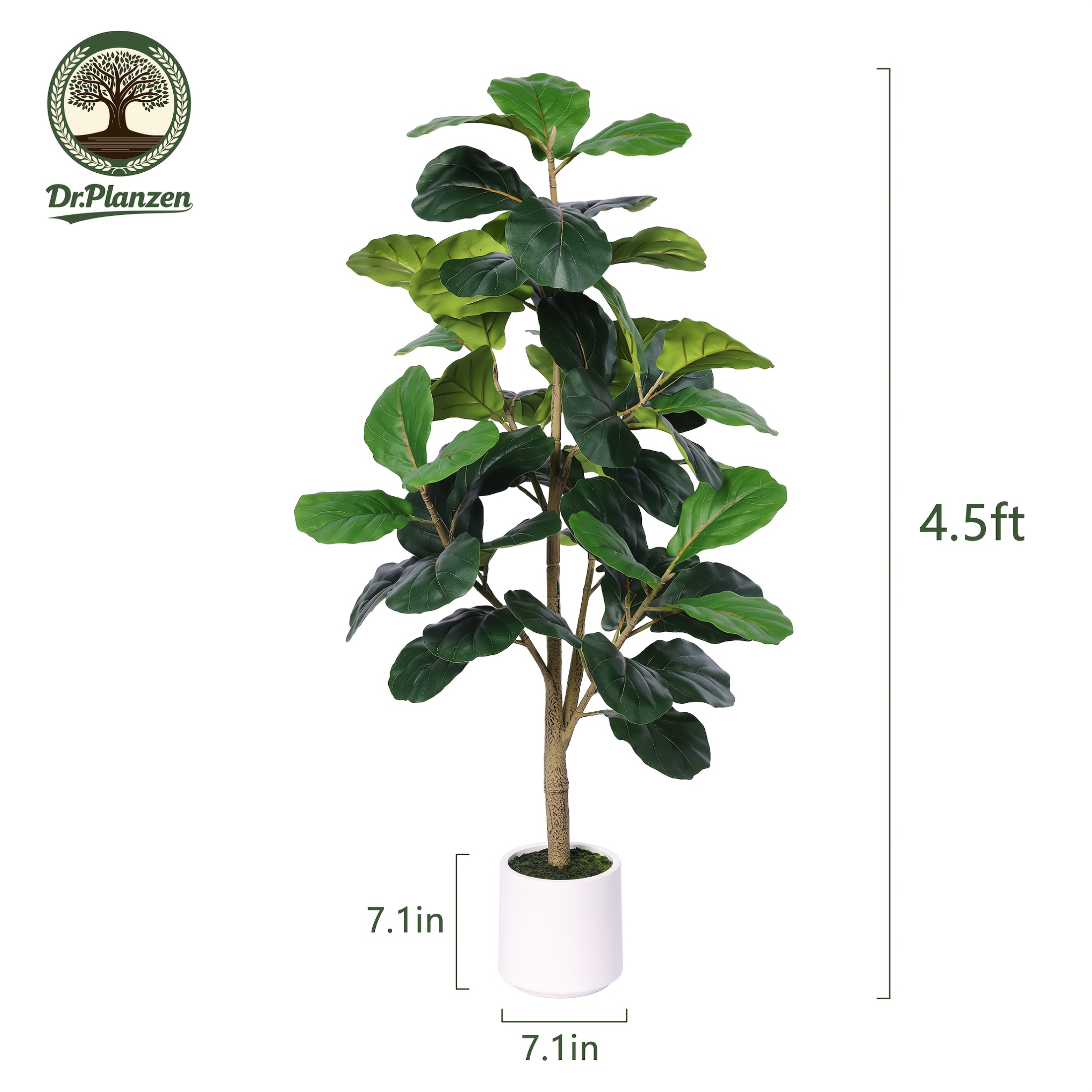 4.5ft Realistic Artificial Fid - Ficus Lyrata Tree recension och pris