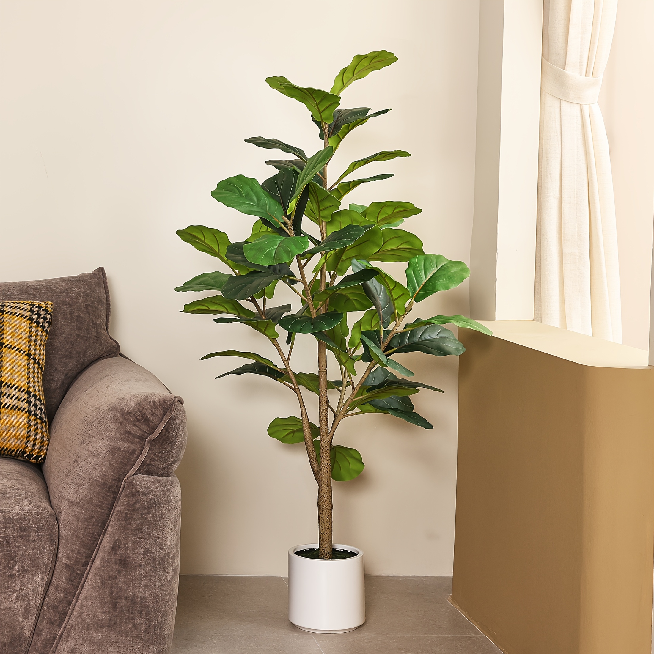 4.5ft Realistic Artificial Fid - Ficus Lyrata Tree recension och pris