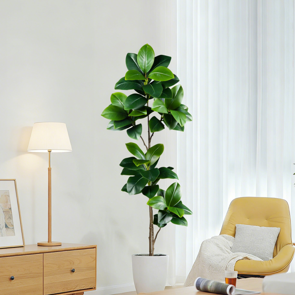 74-140cm Artificial Rubber Tre - Ficus Lyrata Tree recension och pris