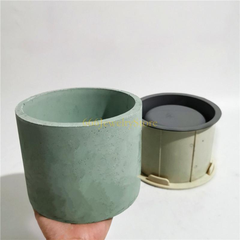 F2TD Large Round Concrete Flow - Echeveria Succulent recension och pris