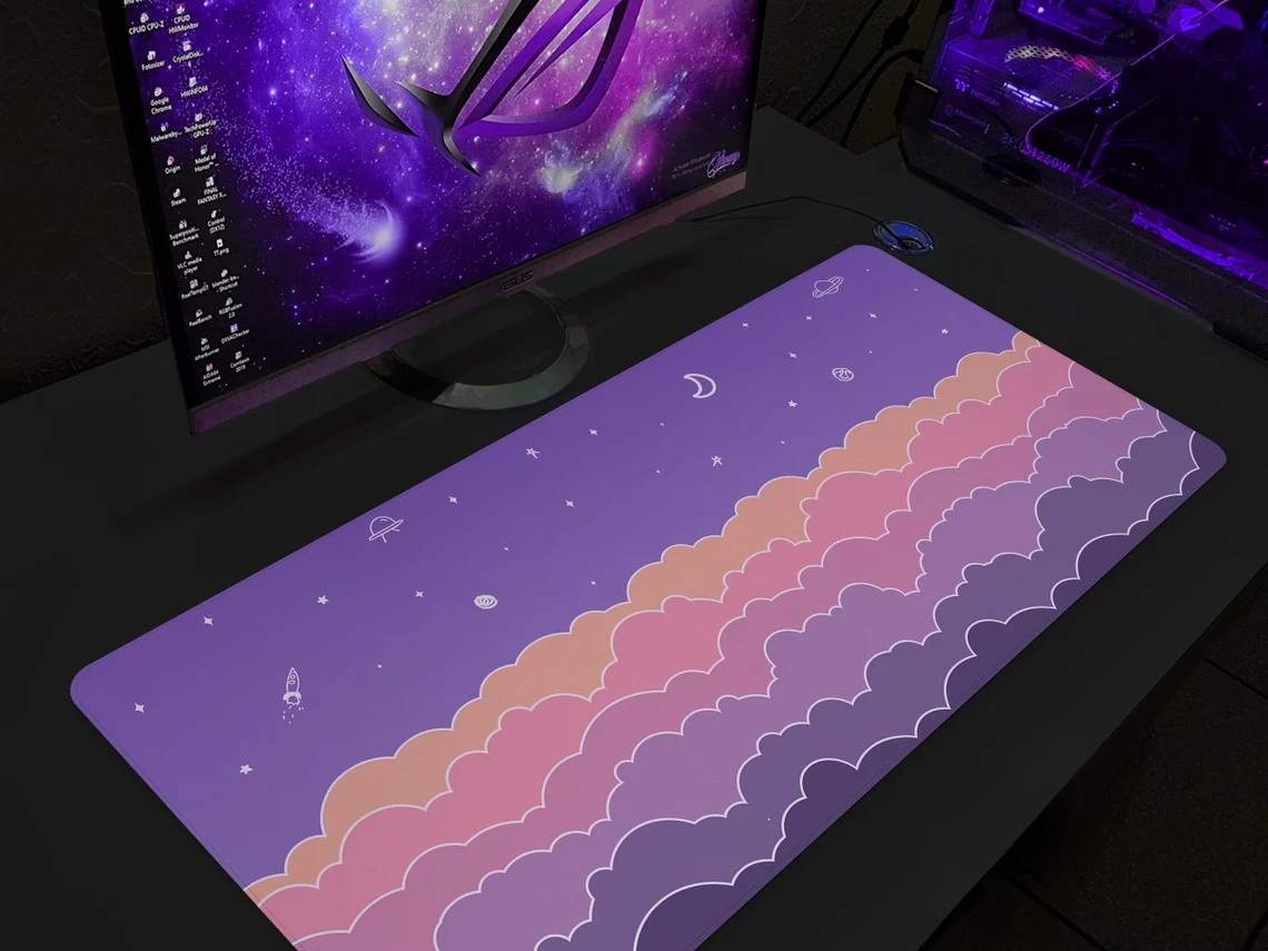 Kawaii Deskmat purple Cute Mou - Tradescantia Purple recension och pris