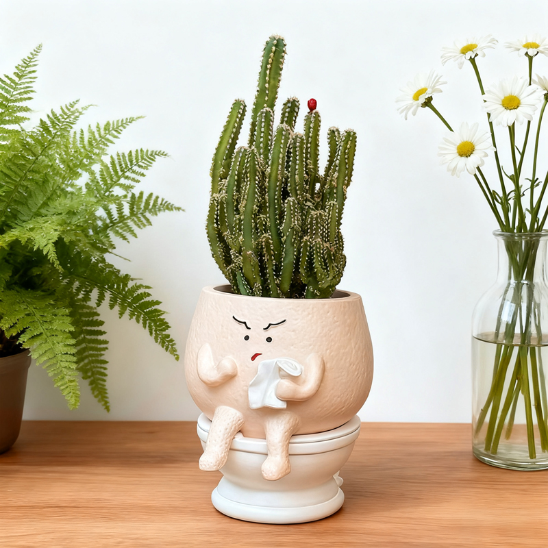 Funny Ghost Toilet Resin Succu - Echeveria Succulent recension och pris