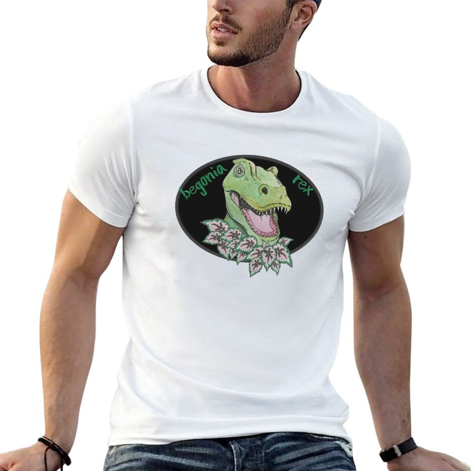T rex begonia T-Shirt cotton t - Begonia Rex recension och pris