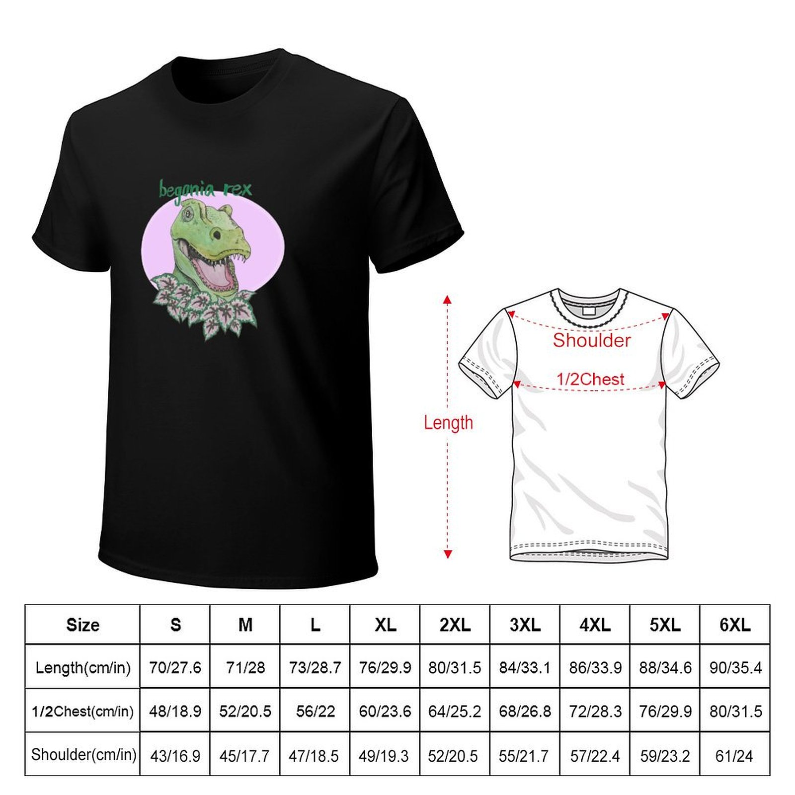 T rex begonia (pink) T-Shirt S - Begonia Rex recension och pris